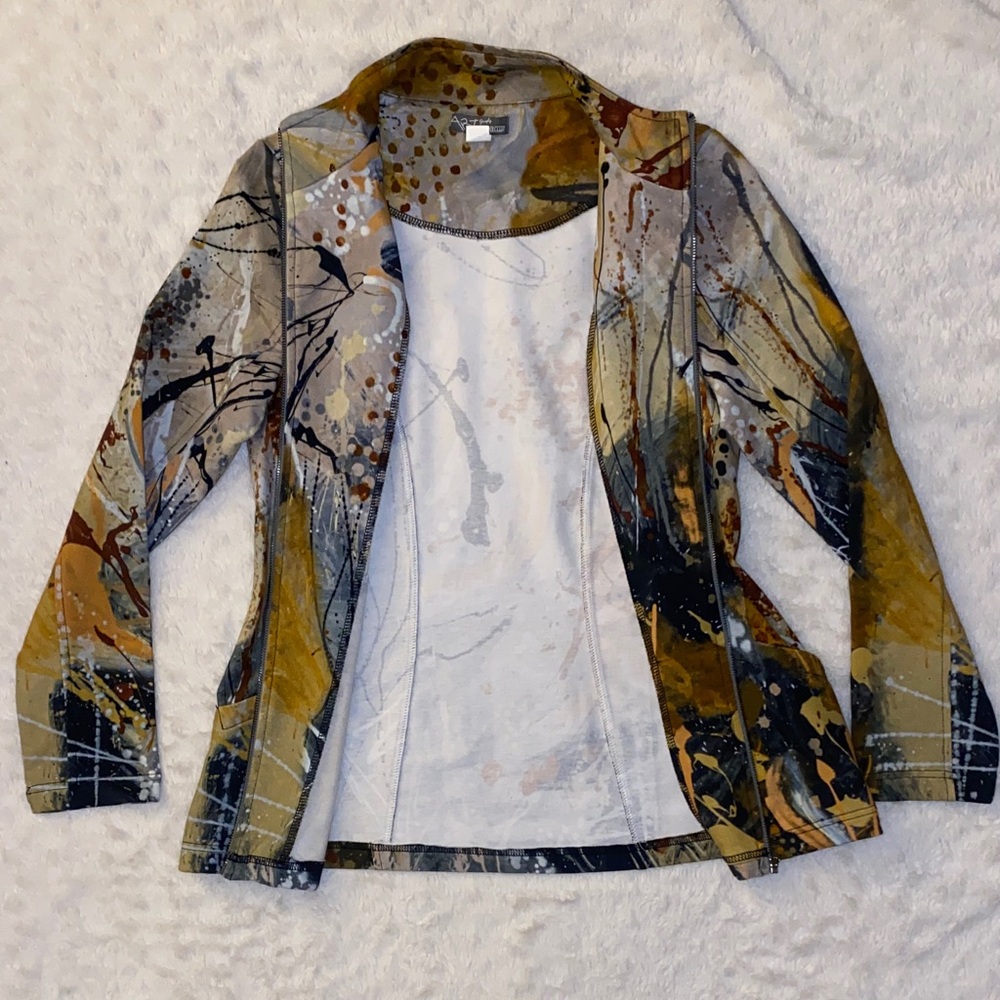 ART Simply Dolcezza Artistic Abstract Women's Jacket - Picture 3 of 7